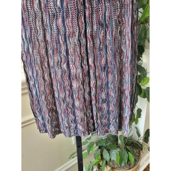 Laundry Women's Multicolor Viscose V-Neck Short Sleeve Knee Length Dress Large - Picture 5 of 13